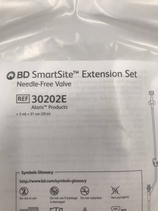 BD 30202E SmartSite Extension Set Needle-Free Valve