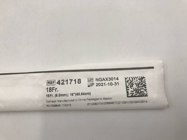 Bard 421718 Clean-Cath Intermittent Catheter 18Fr (X)