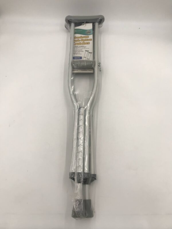 Medline MDSV80536 Aluminium Push-Button Crutches 4'6"-5'2"