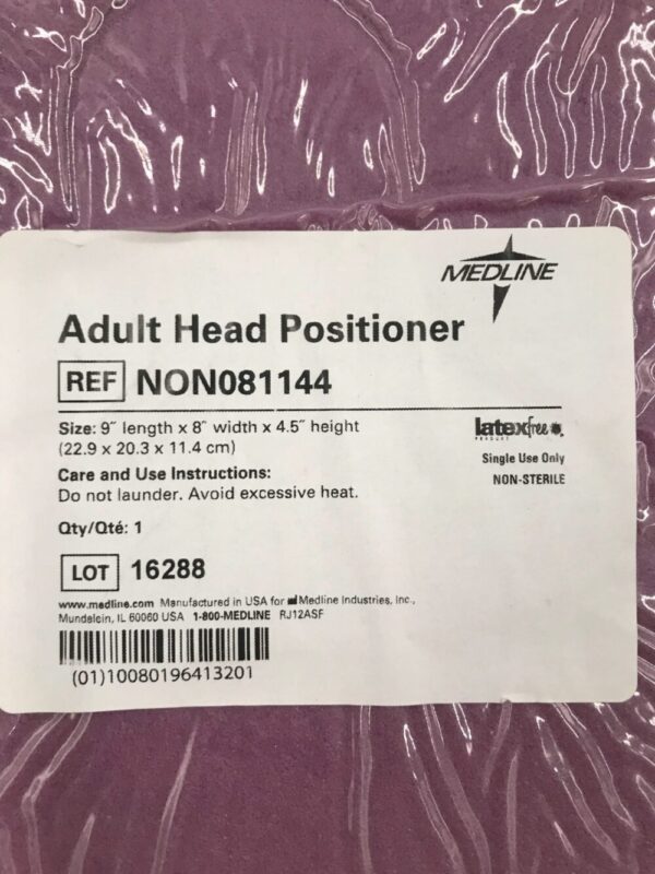 Medline NON081144 Adult Head Positioner 9" Length  x 8" Width x 4.5" height