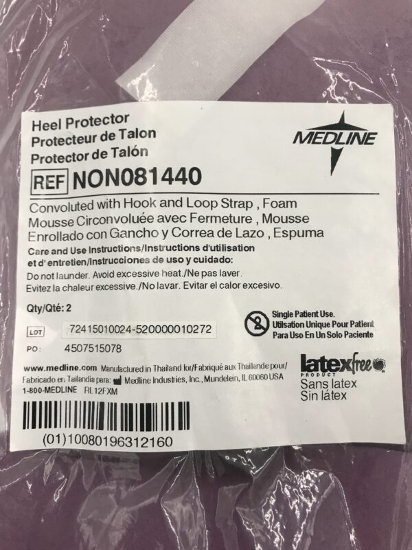 Medline NON081440 Heel Protector Convoluted with Hook and Loop Strap