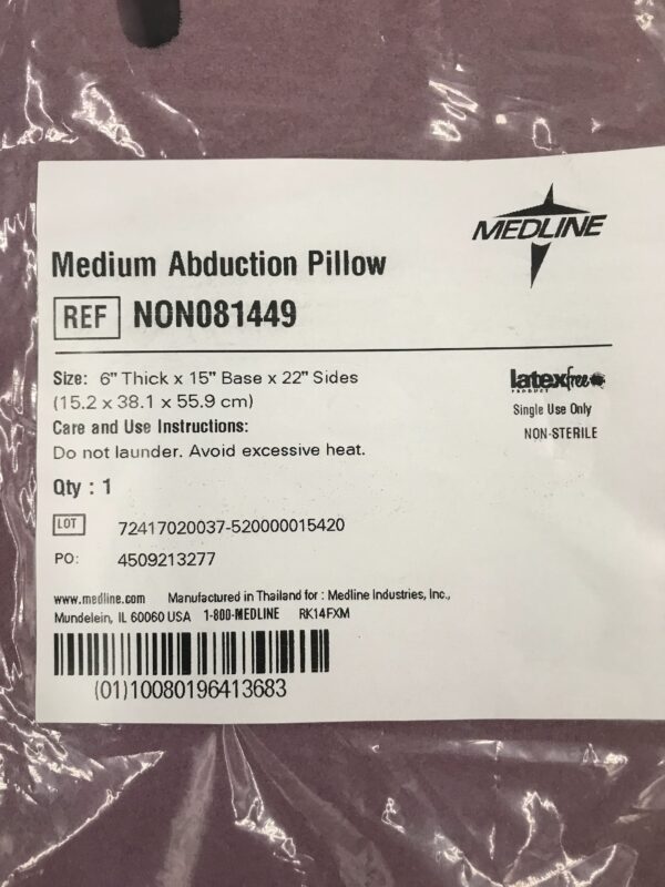 Medline NON081449 Medium Abduction Pillow 6" Thick x 15" Base x 22" Sides