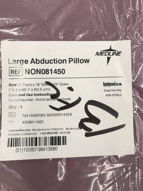 Medline NON081450 Large Abduction Pillow 6" Thick x 18" Base x 25" Sides