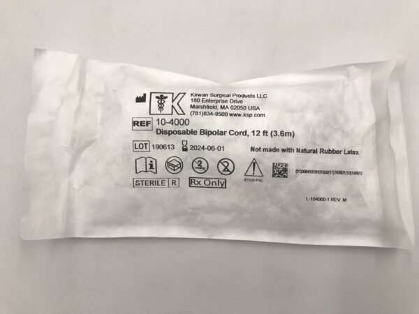 Kirwan 10-4000 Disposable Bipolar Cord, 12ft