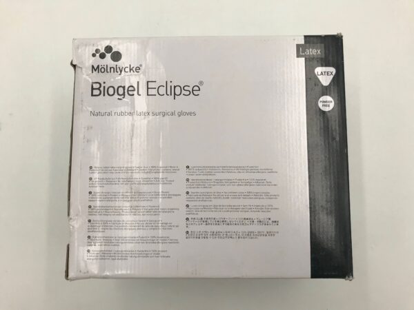 MOLNLYCKE 75275 Biogel Eclipse Natural Rubber Latex Surgical Gloves, 7.5 (50pairs/Box)
