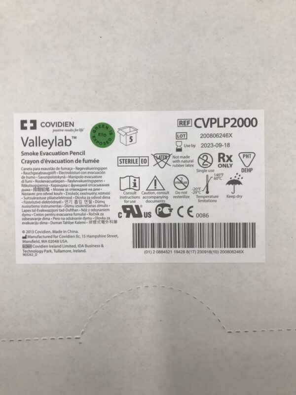 COVIDIEN CVPLP2000 Valleylab Smoke Evacuation Pencil (5/Box) (X)