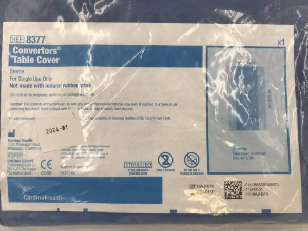 CARDINAL HEALTH 8377 Convertors Table Cover 44" x 90" (X)