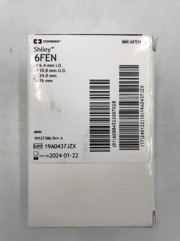 COVIDIEN 6FEN Shiley Tracheostomy Tube Cuffed with Inner Cannula 6.4mm=I.D. 10.8=O.D. (X)