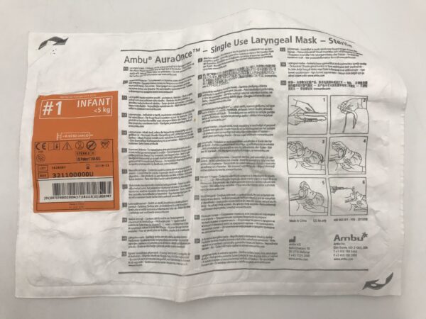 Ambu 321100000U AuraOnce Laryngeal Mask #1 Infant <5 kg. (X)