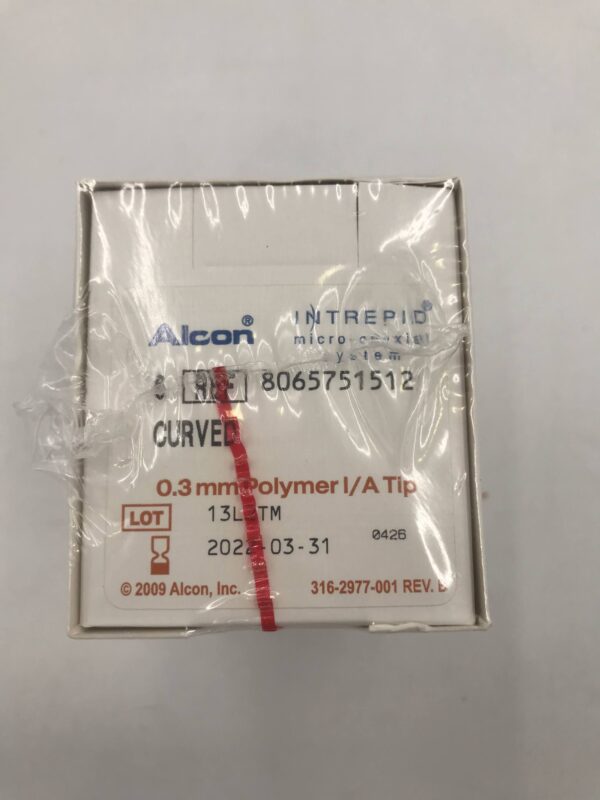 Alcon 8065751512 0.3mm Polymer I/A Tip Intrepid Micro-Coaxial System Curved (6/Box) (X)
