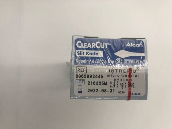 Alcon 8065992445 ClearCut Slit Knife Intrepid Micro-Coaxial System 2.4 Single Bevel (6/Box) (X)