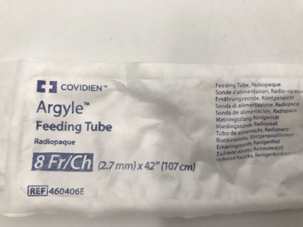 Covidien 460406E Argyle Feeding Tube Radiopaque 8Fr/Ch (X)