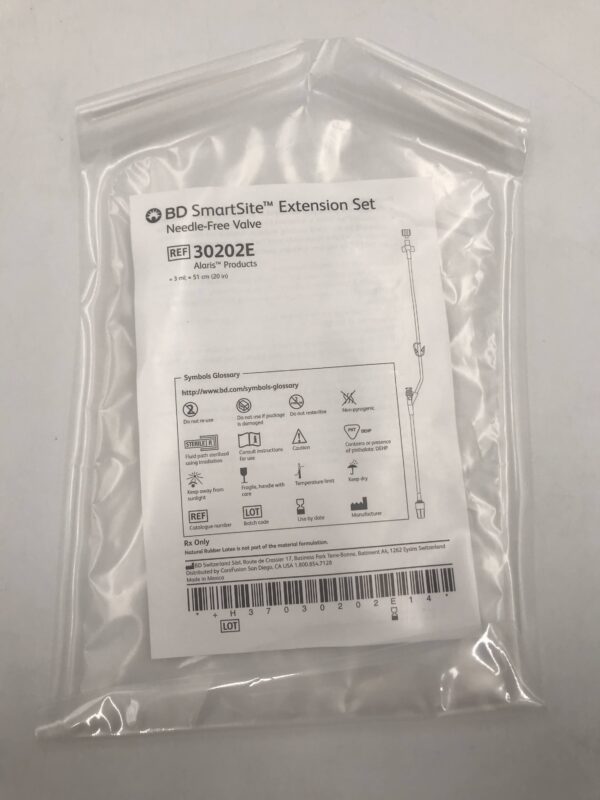 BD 30202E SmartSite Extension Set Needle-Free Valve (X)