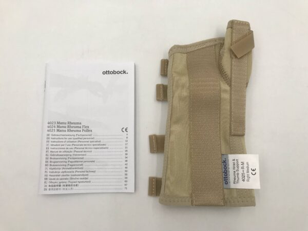 Ottobock 4025 Manu Rheuma Pollex Wrist Support Right, Medium