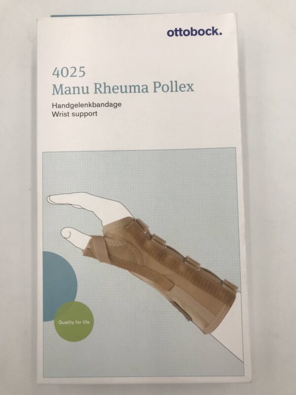 OTTOBOCK 4025 Manu Rheuma Pollex Wrist Support Beige XXL Left w/Flex Thumb