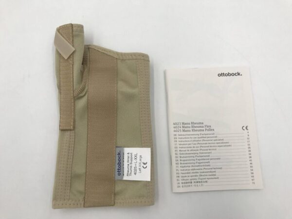 OTTOBOCK 4025 Manu Rheuma Pollex Wrist Support Beige XXL Left w/Flex Thumb