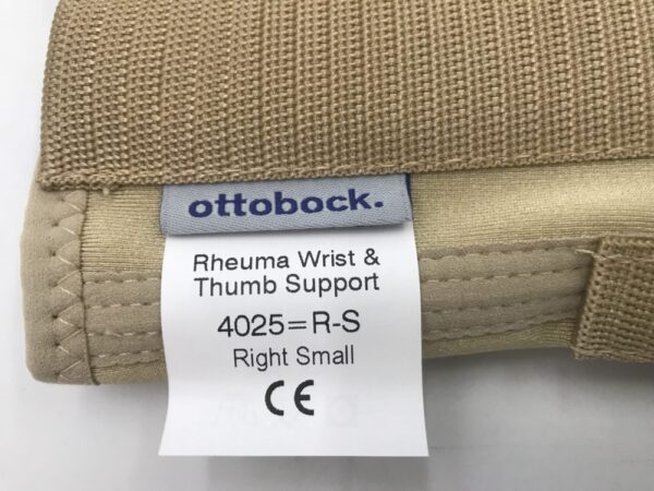 OTTOBOCK 4025Manu Rheuma Pollex Wrist Support Beige S Right w/Flex Thumb
