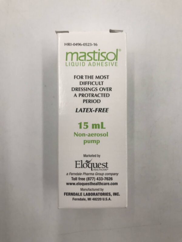 Ferndale Laboratories HRI-0496-0523-16 Eloquest Mastisol Liquid Adhesive 15 mL Non-Aerosol Pump