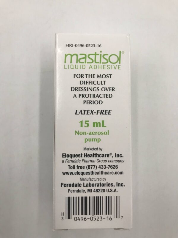 Ferndale Laboratories HRI-0496-0523-16 Eloquest Mastisol Liquid Adhesive 15 mL Non-Aerosol Pump