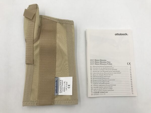 OTTOBOCK 4025 Manu Rheuma Pollex Wrist Support with Flex Thumb Left, XL
