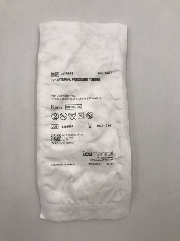 ICU MEDICAL 42374-01 Arterial Pressure Tubing 72"(X)