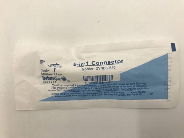 Medline DYND50510 5-In-1 Connector (25/Bag)