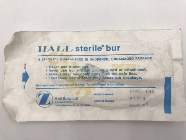 HALL SURGICAL 5093-130 Sterile Bur (X)