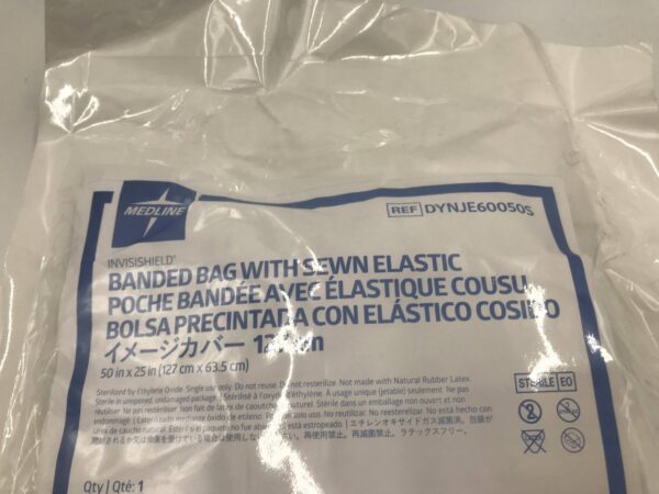 Medline DYNJE60050S Invisishield Banded Bag with Sewn Elastic 50in x 25in