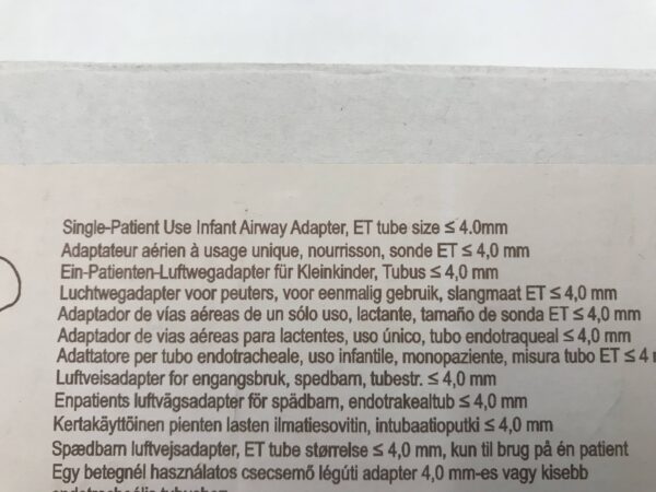 Philips M2536A Single-Patient Use Infant Airway Adapter ET Tube Size ≤4.0mm (10/Box)