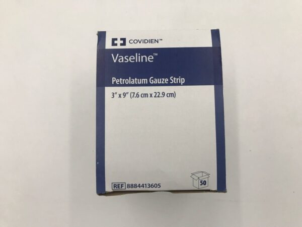 Covidien 8884413605 Vaseline Petrolatum Gauze Strip 3" x 9" (50/Box) (X)