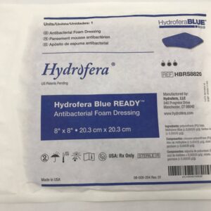 hydrofera blue foam dressing Hydrofera Blue Classic HB6614 Antibacterial Foam Dressing, 6 X 6 Inch, Box  of 10