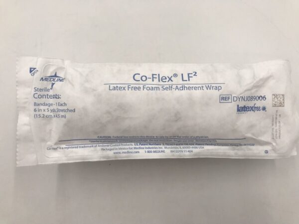 Medline DYNJ089006 Co-Flex LF2 Latex Free Foam Self-Adherent Wrap 6in x 5yds