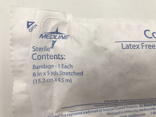 Medline DYNJ089006 Co-Flex LF2 Latex Free Foam Self-Adherent Wrap 6in x 5yds