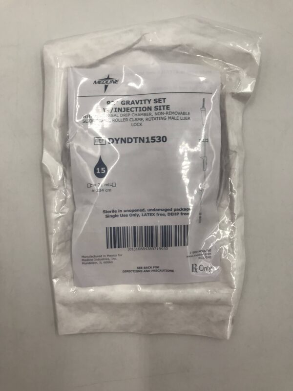 Medline DYNDTN1530 92" Gravity Set w/Injection Site (X)
