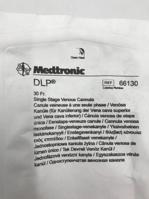 Medtronic 66130 DLP 30Fr Single Stage Venous Cannula (X)