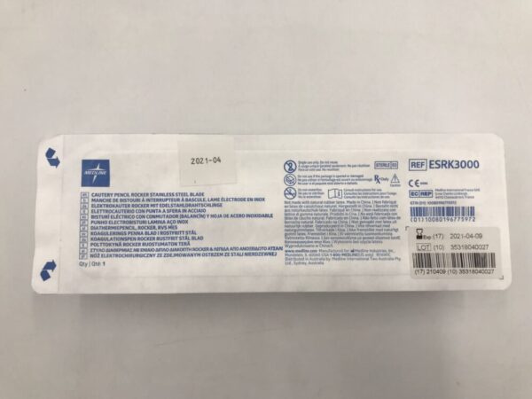 Medline ESRK3000 Cautery Pencil Rocker Stainless Steel Blade (X)