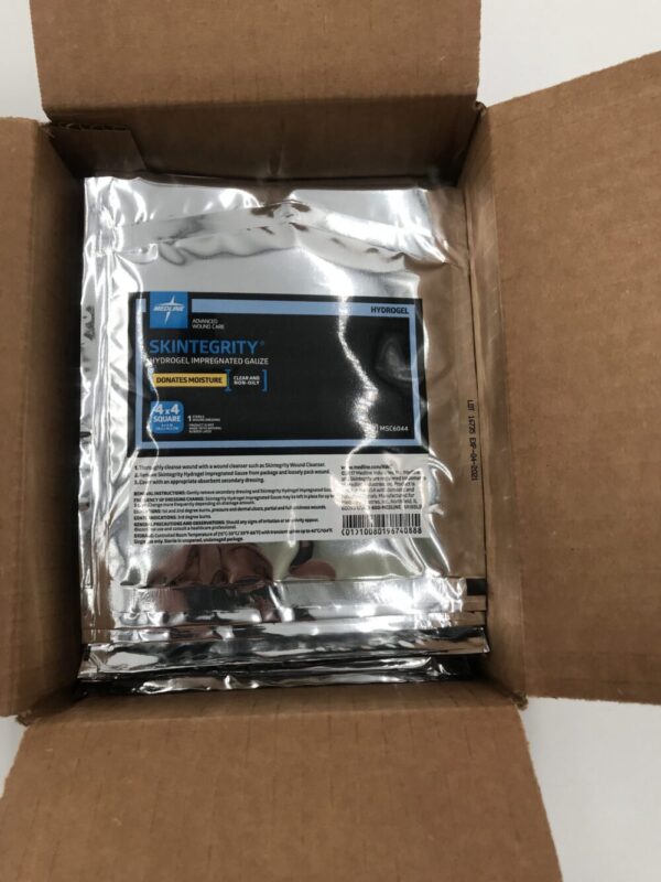 Medline MSC6044 Skintegrity Hydrogel Impregnated Gauze 4 x 4in Dressing (30/Box) (X)