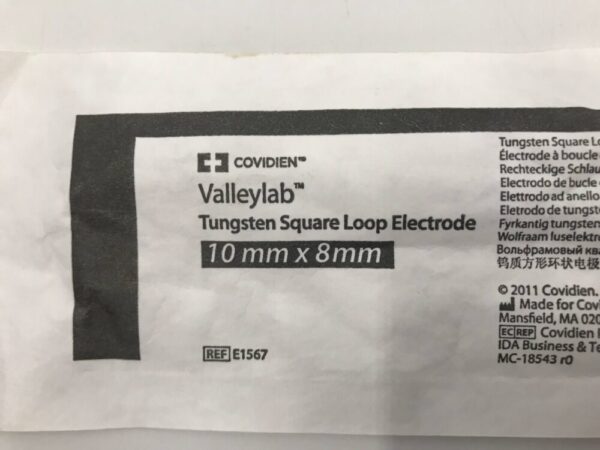 Covidien E1567 Valleylab Tungsten Square Loop Electrode 10mm x 8mm (X)