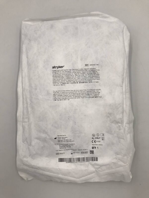 STRYKER 0408-831-100 Flyte SurgiCool Zippered Toga Peel-Away X-Large (X)