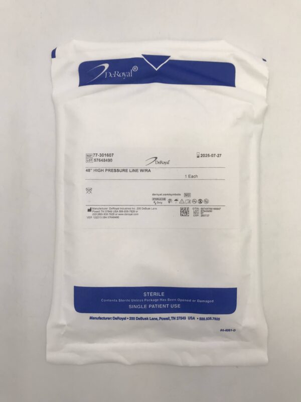 DeRoyal 77-301607 High Pressure Line W/RA 48in