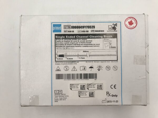 Primed Instruments 9190-50 Single Ended Channel Cleaning Brush (49/Box)
