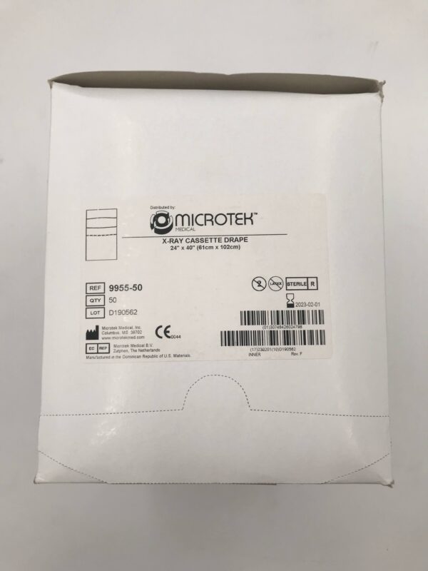 MICROTEK MEDICAL 9955-50 X-Ray Cassette Drape 24in x 40in (50/Box)(X)