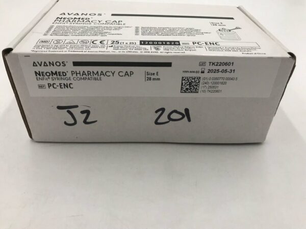 AVANOS PC-ENC NeoMed Pharmacy Cap EnFit Syringe Compatable Size E (25/Box)