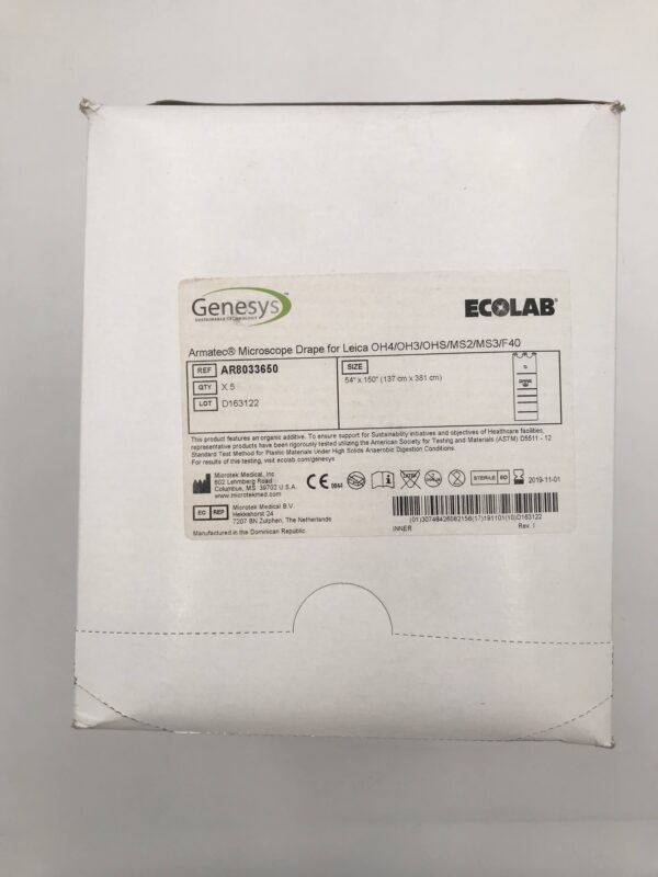 MICROTEK AR8033650 Ecolab Genesys Armatec Microscope Drape For Leica 54in x 150in (5/Box)(X)