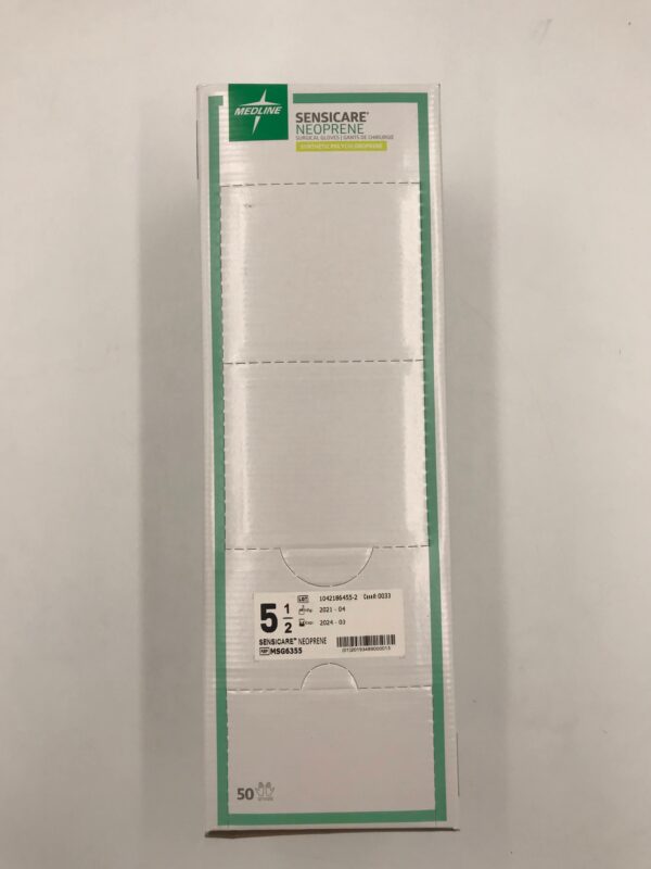 MEDLINE MSG6355 Sensicare Neoprene Surgical Gloves 5 1/2 (50/Box)