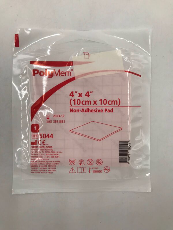 FERRIS 5044 PolyMem Non-Adhesive Pad 10cm x 10cm (15/Box)