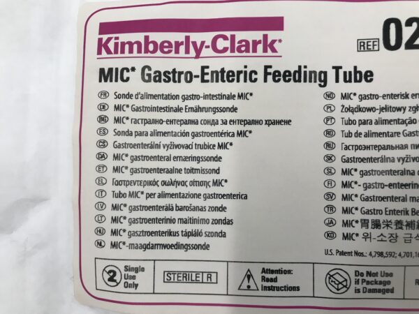 Kimberly-Clark 0210-22 Mic* Gastro-Enteric Feeding Tube (X)