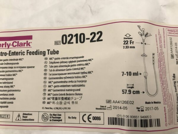 Kimberly-Clark 0210-22 Mic* Gastro-Enteric Feeding Tube (X)