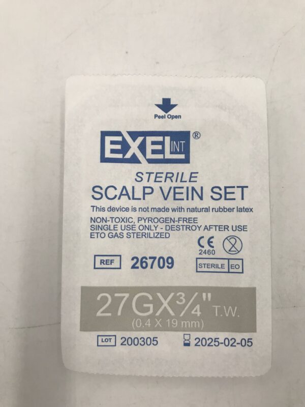 Exelint 26709 Scalp Vein Set 27G x 3/4"