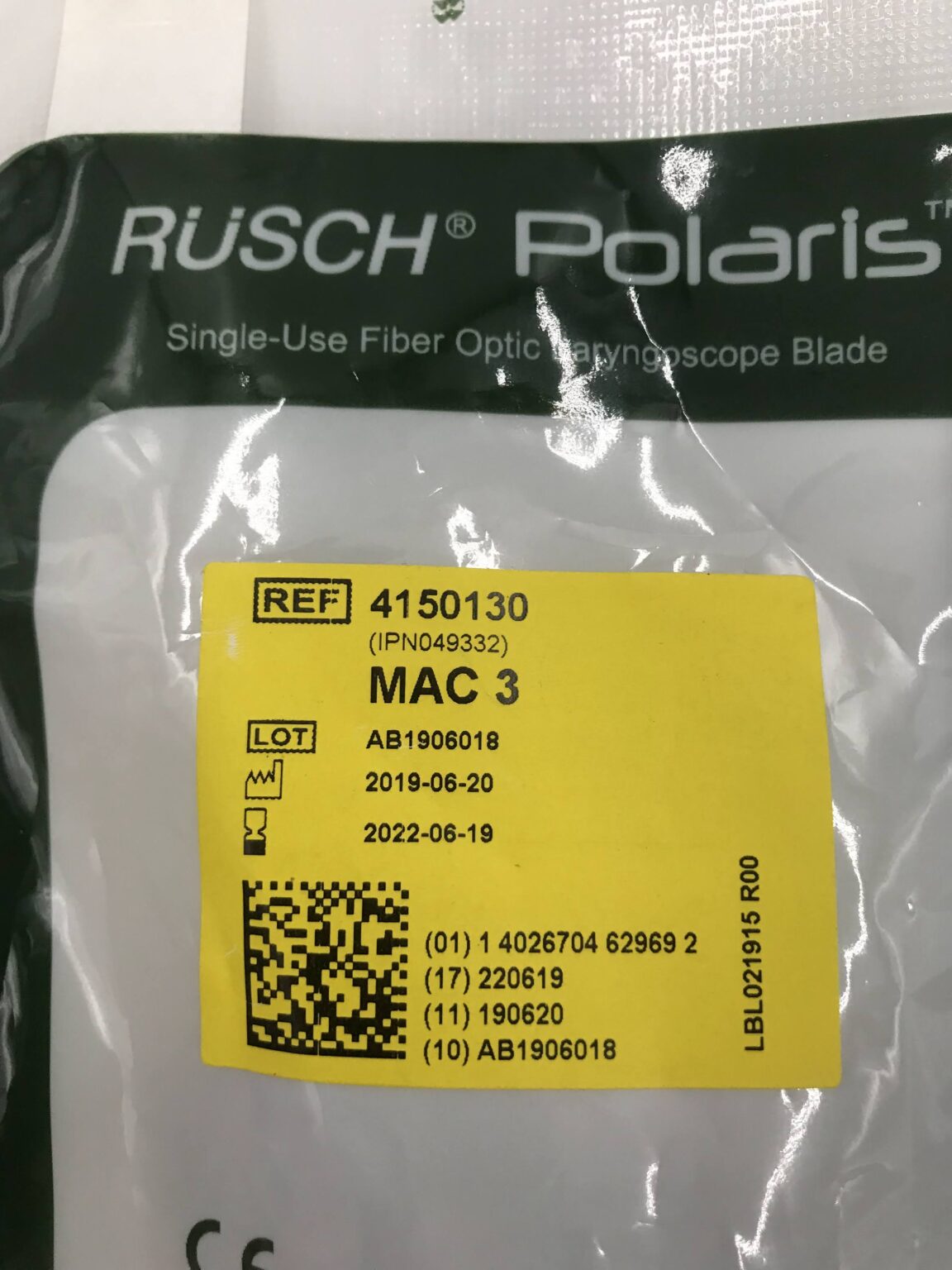 Teleflex 4150130 Rush Polaris Single-Use Fiber Optic Laryngoscope